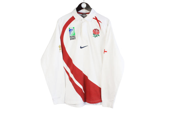 Vintage England Rugby World Cup 2007 Nike Rugby Shirt XLarge