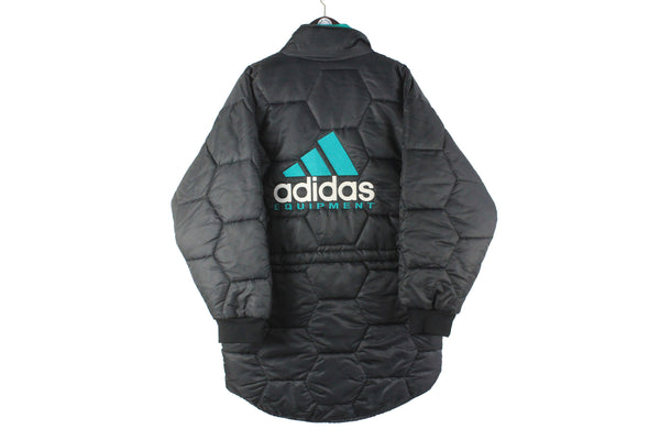 Vintage Adidas Equipment Jacket Medium Quilted 90s retro big logo sport style parka big logo 