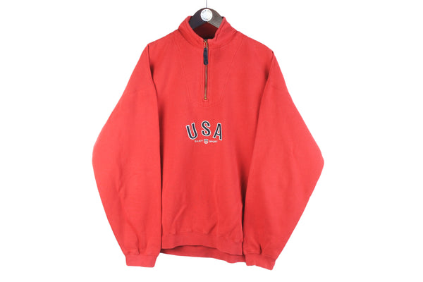 Vintage Gant Sweatshirt 1/4 Zip XLarge