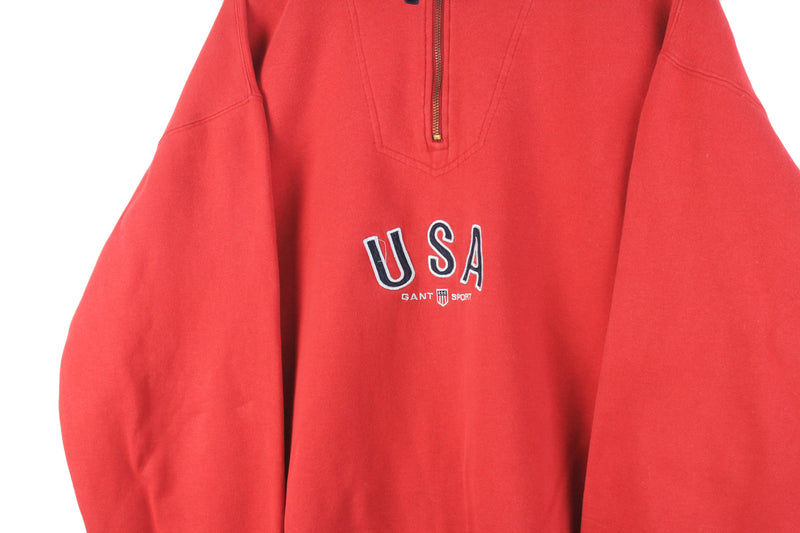 Vintage Gant Sweatshirt 1/4 Zip XLarge