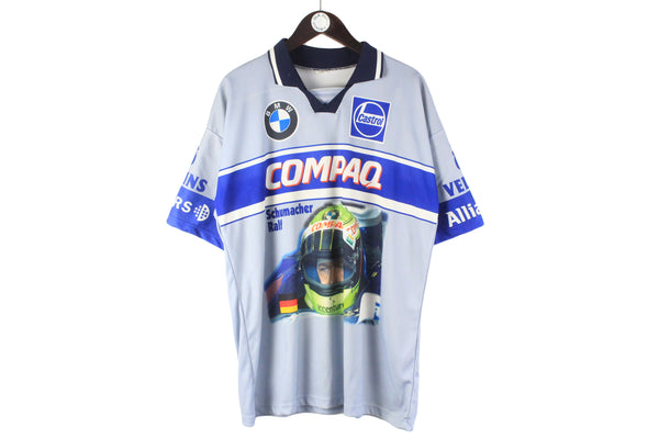 Vintage Ralf Schumacher BMW F1 Team T-Shirt XLarge blue 90s retro racing Formula 1 shirt