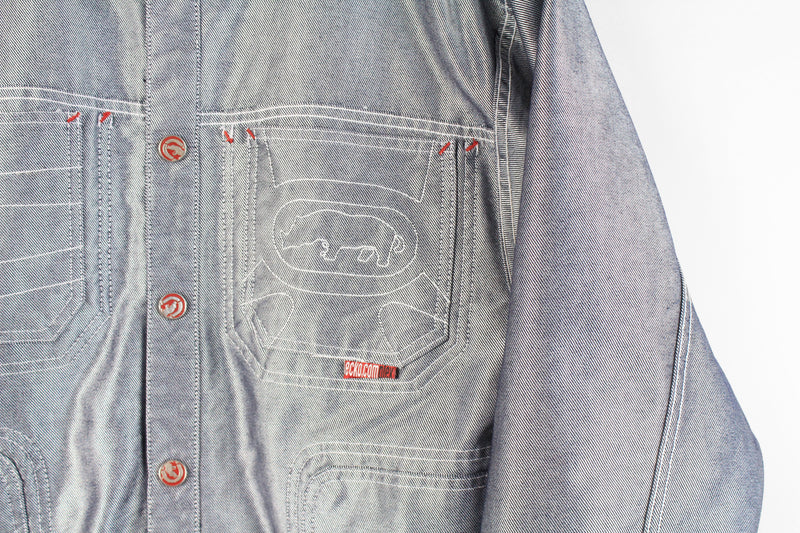 Vintage ECKO UNLTD Reversible Denim Jacket Medium
