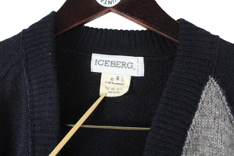 Vintage Iceberg Cardigan Sweater XLarge