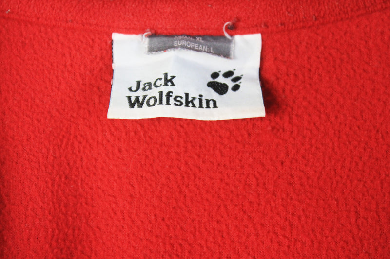 Vintage Jack Wolfsking Fleece 1/4 Zip Women's Large