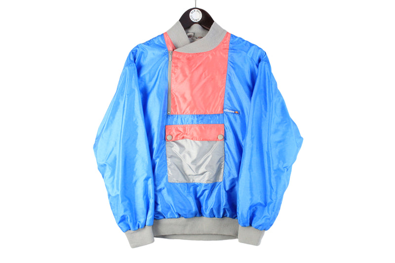 Vintage Ellesse Tracksuit Women’s Large blue anorak windbreaker 90s retro sport style track pants jacket light wear classic Italy sport