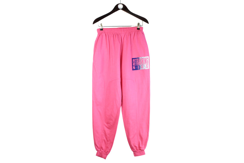 Vintage Nike Sweatpants Women’s Medium pink 90s training track pants 