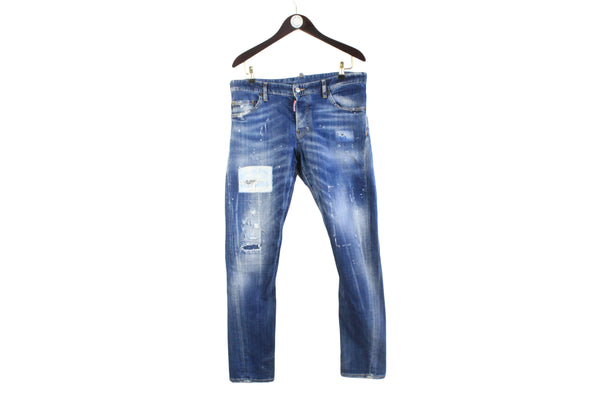 Dsquared2 Jeans 50 blue denim pants authentic luxury streetwear