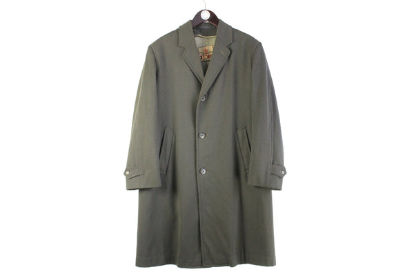 Vintage Baracuta Coat gray 90s wool heavy jacket made in England classic trench jacket