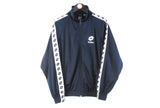 Vintage Lotto Tracksuit Medium navy blue 90s retro full sleeve logo Italian brand sport style track jacket and pants suit