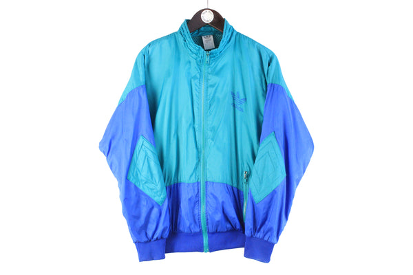 Vintage Adidas Tracksuit Medium blue 90s track jacket and sport pants retro classic windbreaker suit