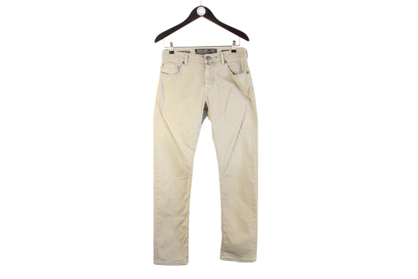 Jacob Cohen Jeans 31 beige made in Italy denim pants luxury streetwear handcraft trousers Jacob Cohen 688 Special Pants 31