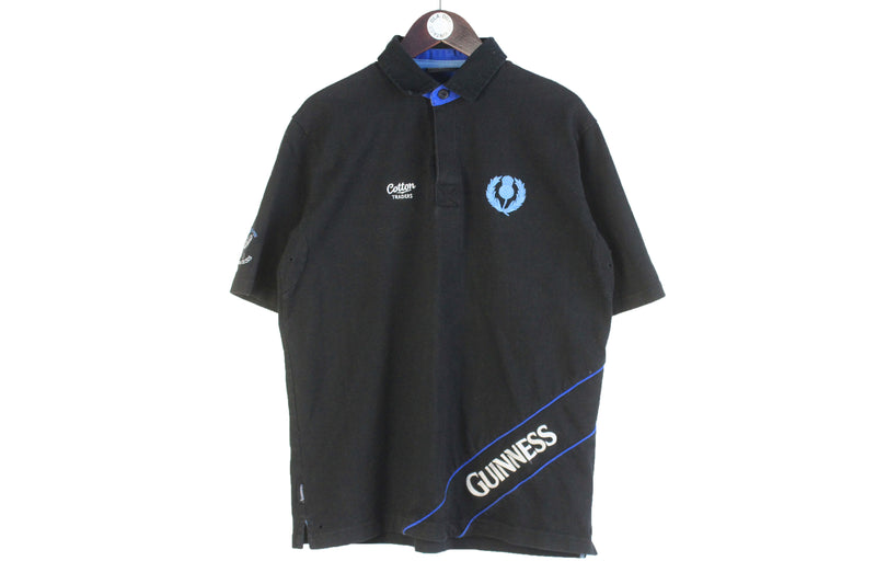 Vintage Guinness Scotland Cotton Traders Rugby T-Shirt Large