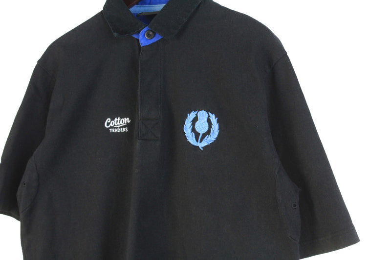 Vintage Guinness Scotland Cotton Traders Rugby T-Shirt Large