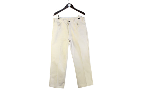 Vintage Levi's Sta-Prest Pants W 36 L 32 jeans trousers beige 80s retro style