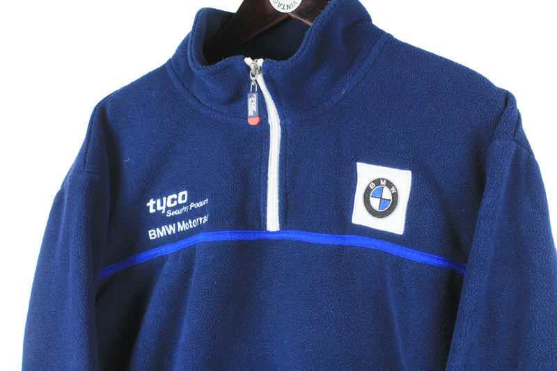 Vintage BMW Motorrad Tyco Fleece 1/4 Zip Large