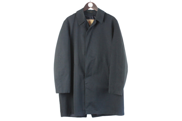 Vintage Baracuta Coat Medium navy blue 90s retro classic UK style jacket