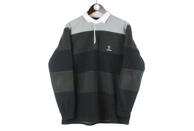 Vintage Guinness Fleece Rugby Shirt Large