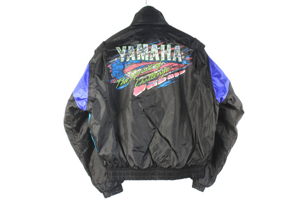Vintage Yamaha Jacket Large racing 90s retro big logo moto GP bike style jacket