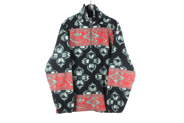 Vintage Fleece 1/4 Zip Large Fire and Ice Sweater 90s jumper