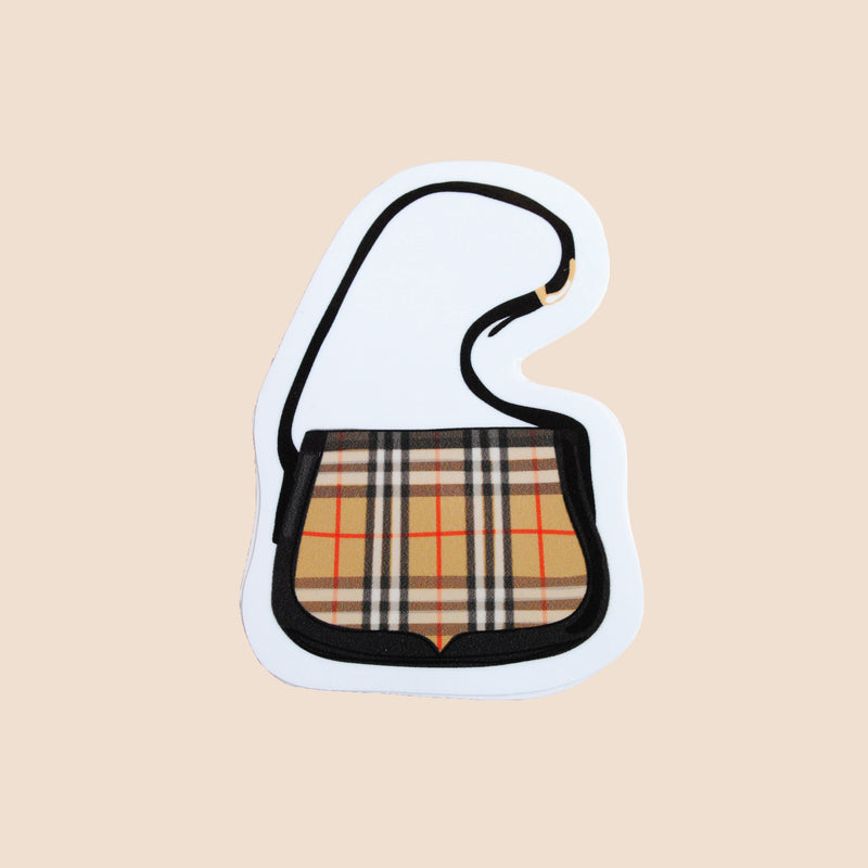 nova check burberrys bag sticker