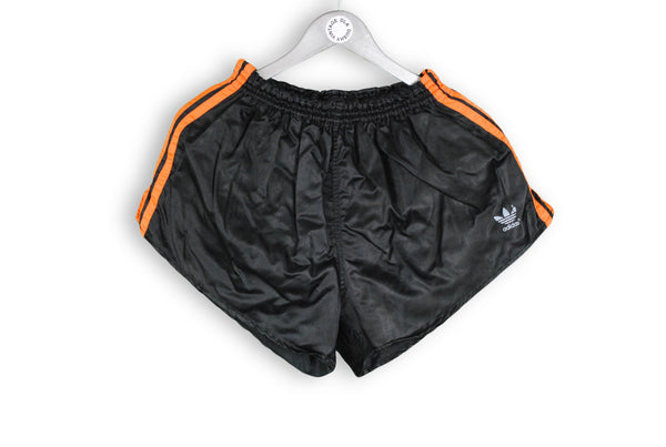 Vintage Adidas Shorts Medium / Large made in West Germany black orange 70s shorts