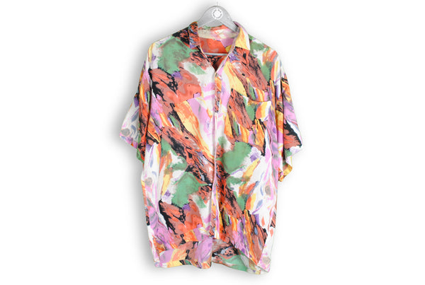 vintage silk multicolor shirt hawaii