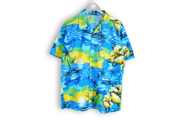 vintage tropical pattern Aloha silk hawaii shirt