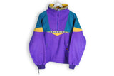 vintage berghaus fleece 1/4 sweatshirt purple yellow 80s