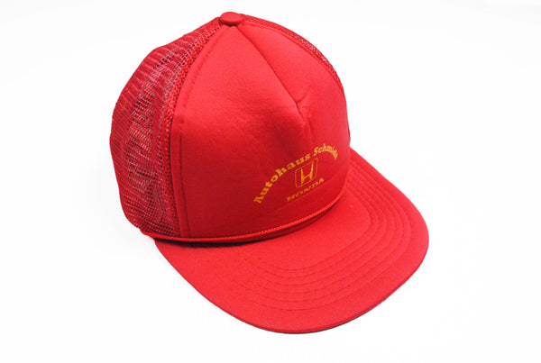Vintage Honda Cap Trucker red 80s 90s big logo hat