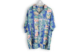 vintage hawaii tropical pattern palm print shirt
