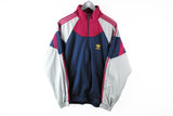 Vintage Adidas Track Jacket Large blue gray red retro 90s sport athletic windbreaker