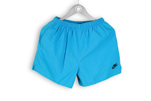 Vintage Nike Shorts Large / XLarge swimming blue big logo 90s shorts