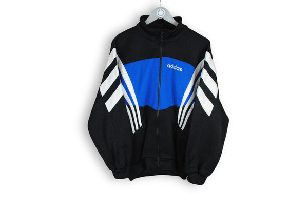 vintage adidas black blue track jacket