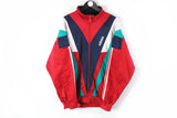 Vintage Adidas Track Jacket XLarge red 90s sport windbreaker retro style classic athletic coat