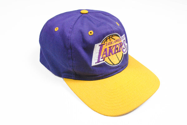 Vintage Los Angeles Lakers Cap purple yellow big logo NBA basketball hat