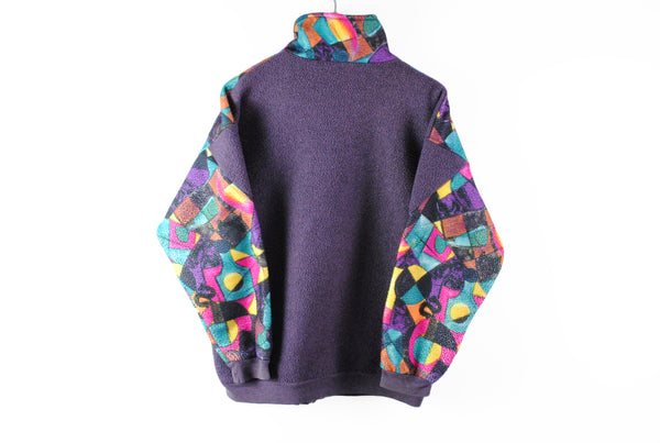 Vintage Cats Fleece Full Zip Small
