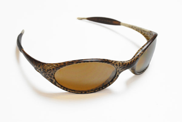 Vintage Oakley Sunglasses brown bicycle Leopard pattern