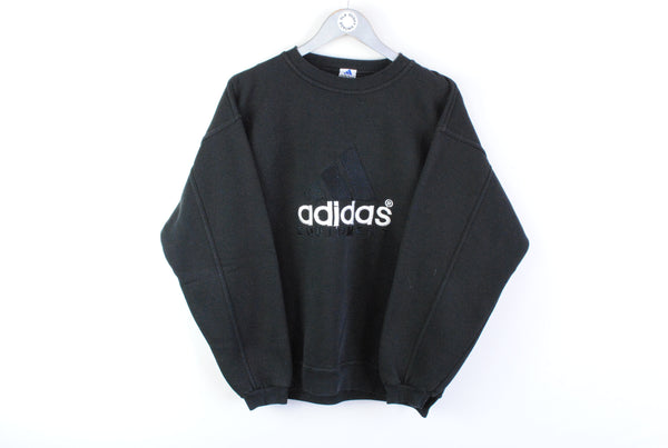 Vintage Adidas Equipment Sweatshirt Small / Medium black big logo retro jumper