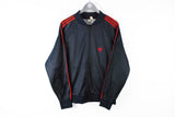 Vintage Adidas ATP Track Bomber Medium / Large black red 90s athletic ATP Tennis Jacket made in France