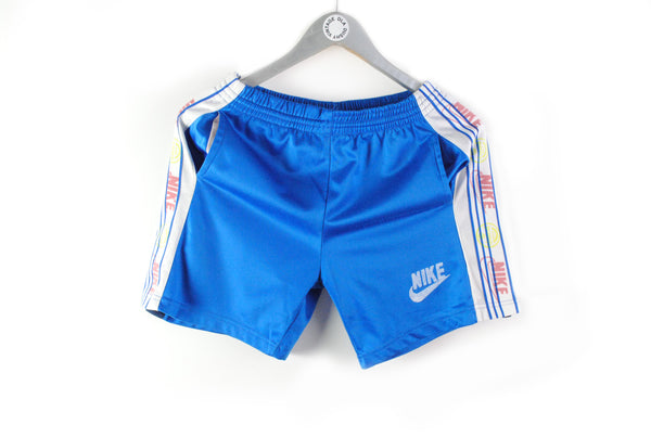 Vintage Nike Bootleg Shorts Small / Medium blue pump retro 90s snap button 
