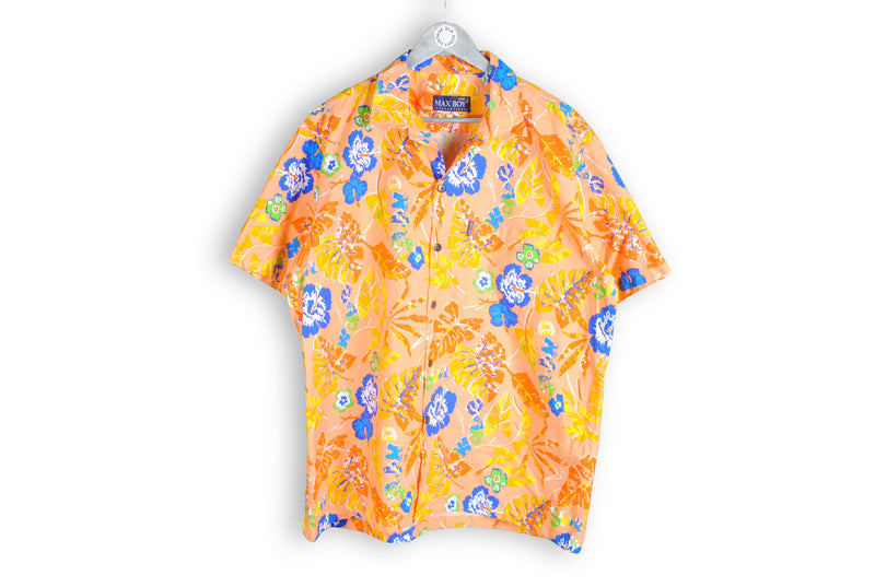 vintage hawaii shirt orange multicolor max boy