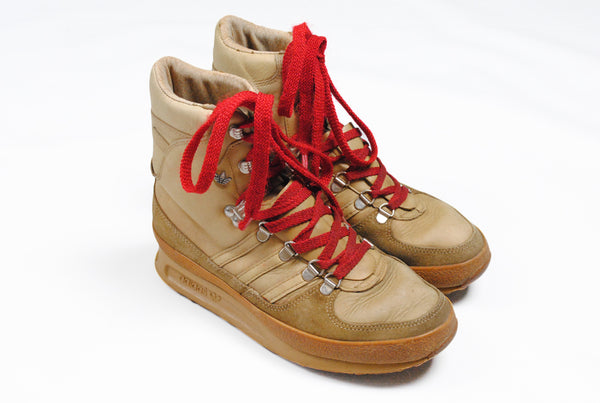 Vintage Adidas Trekking Boots brown red high top shoes