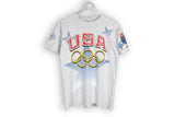 Vintage Champion USA Team T-Shirt Medium gray olympic games