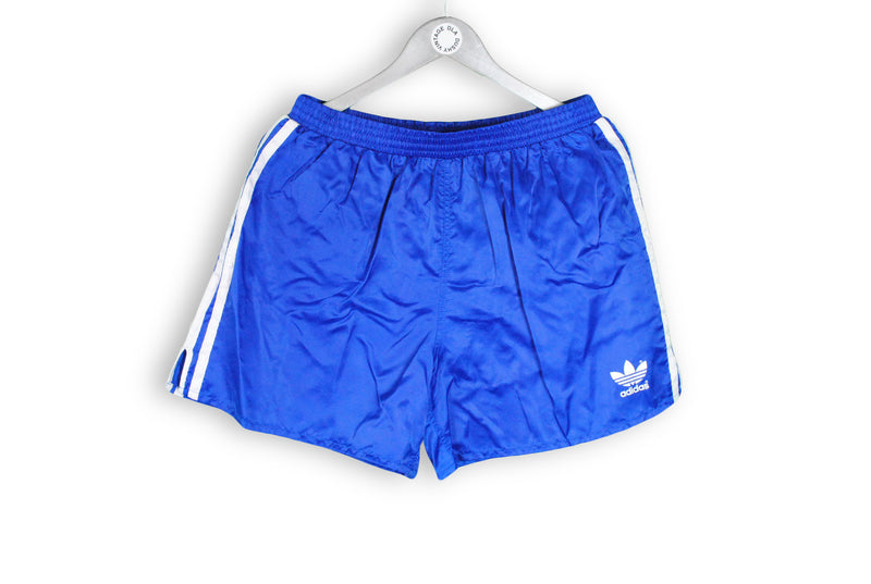 Vintage Adidas Shorts Large made in Slovenia blue polyester 90s