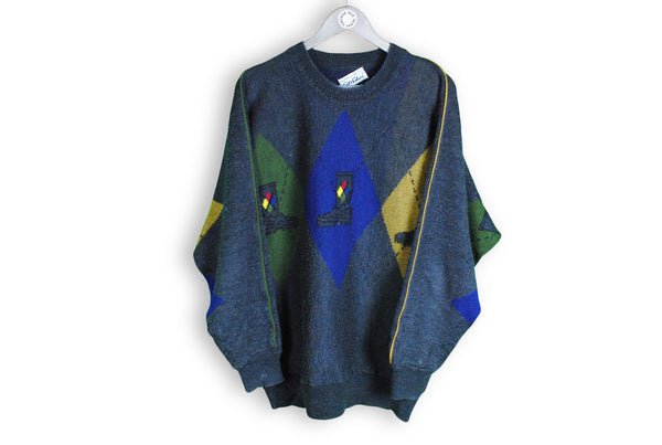 Vintage Carlo Colucci Sweater Large / XLarge multicolor made in West Germany