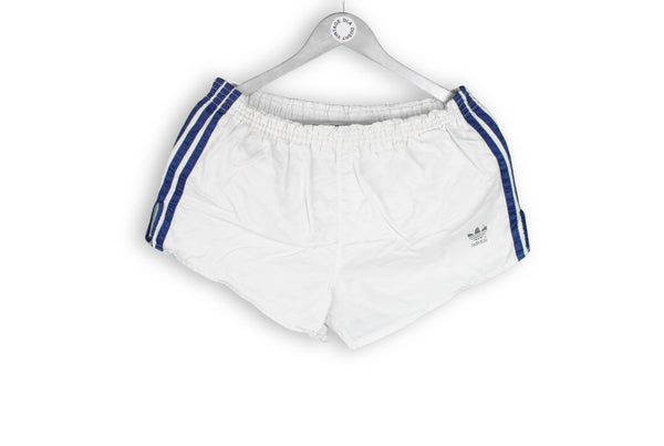 Vintage Adidas Shorts Medium / Large white blue made in west germany rare 80s shorts