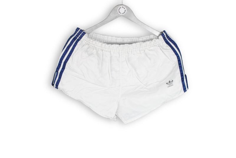 Vintage Adidas Shorts Medium / Large white blue made in west germany rare 80s shorts