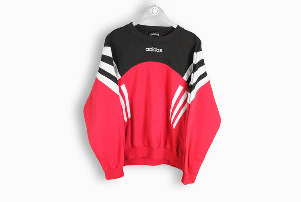 Vintage Adidas Sweatshirt Medium classic red black logo