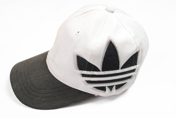 Vintage Adidas Cap white gray big logo