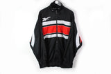 Vintage Reebok Track Jacket Large / XLarge black 90s sport style retro wear sportswear